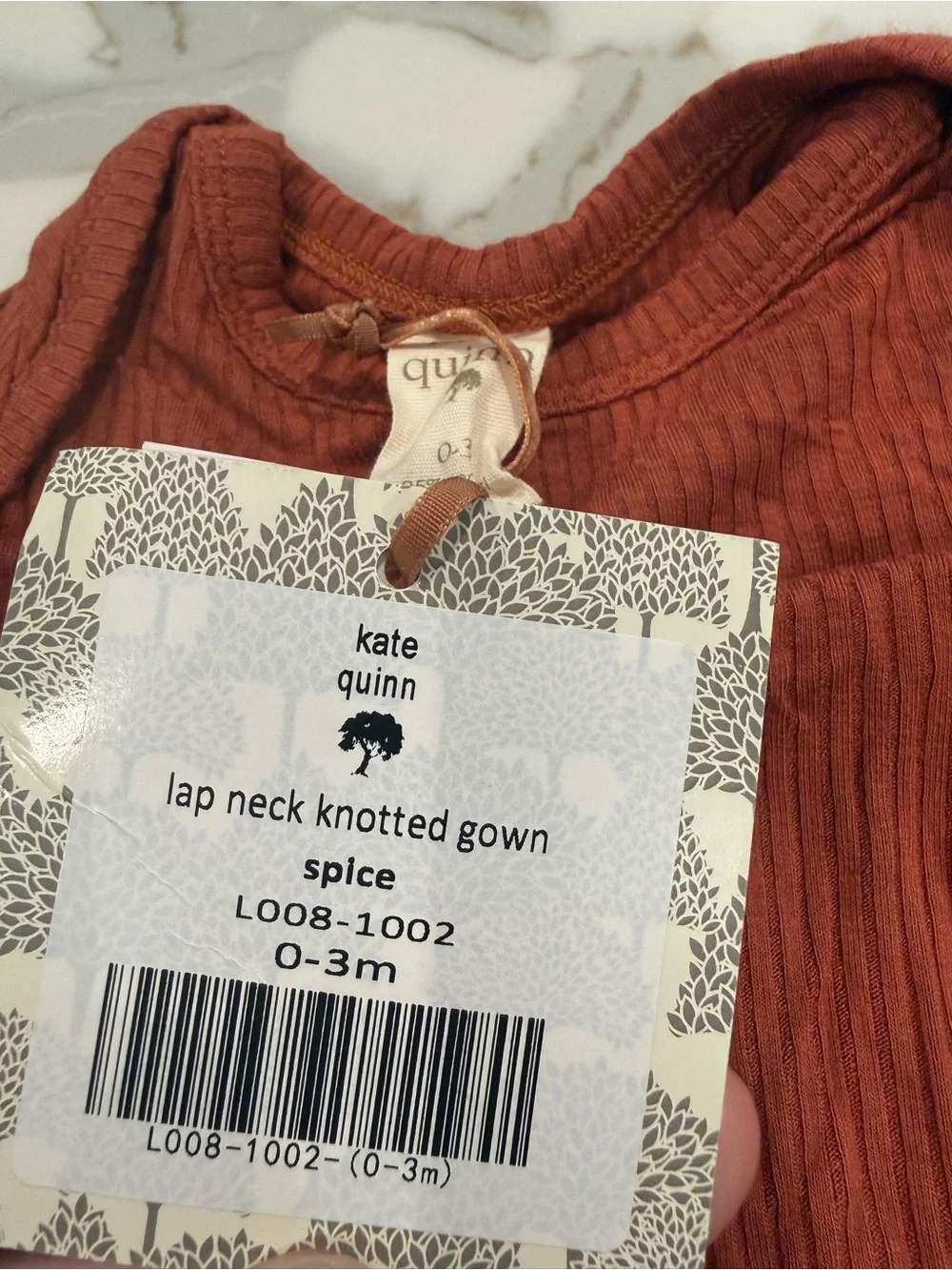 Kate Quinn Ribbed Knit Sleep Sack Gown Rust Brown Baby Boy Girl